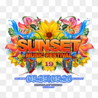 Sunset Music Festival - Graphic Design Clipart