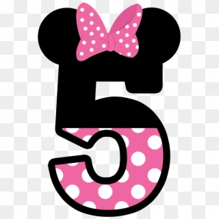Numeros Estilo Minnie En Rosa - Minnie Mouse Number 6 Clipart