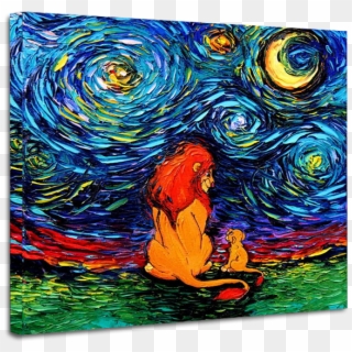 Lion King Art Starry Night - Starry Night Parody Art Clipart