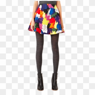 Perfect Circle Mini Skirt In Color Splash - Tights Clipart