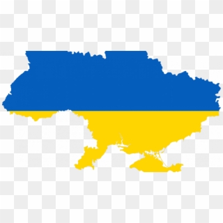 Russia, Ukraine - Ukraine Ssr Flag Map Clipart