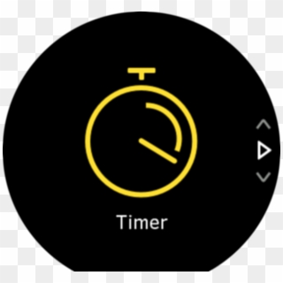 From The Watch Face, Open The Launcher And Scroll Up - Timer Button Transparent Clipart