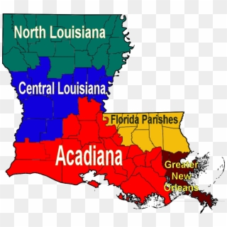 Louisiana Regions Map - Map Of Acadiana Louisiana Clipart
