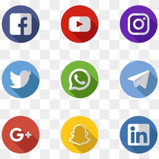Free Png Download Social Media Apps Png Images Background - Social Media Logos Orange Clipart