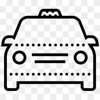 This Is An Icon Of A Taxi Cab - Taxi Icon White Clipart