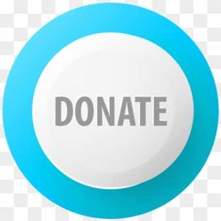 Donate Blue And White Button - Circle Clipart