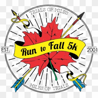 Run To Fall 5k Logo Clipart