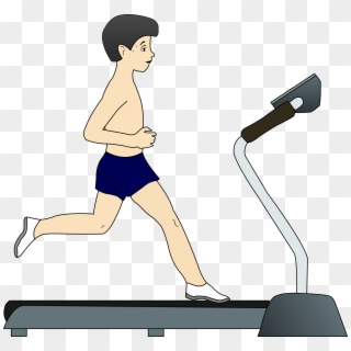 Clip Black And White Stock Running On Treadmill Big - Treadmill Clipart Png Transparent Png