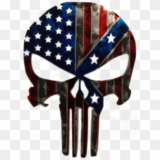 Punisher American/confederate Flag - Army Punisher Skull Clipart