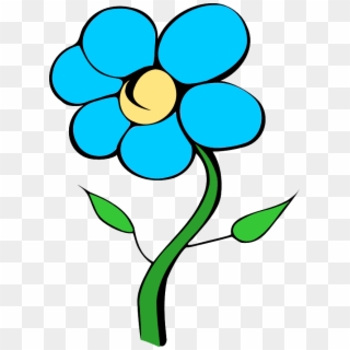 Blue Flowers Special Offer Png Transparent Image - Single Flower Clipart