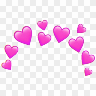 Pink Sticker - Blue Heart Emoji Crown Clipart