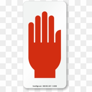 Hand Symbol In Red Sign - Employee Entrance Only Clipart