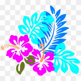 Colorful Flower Clip Art At Clker - Hibiscus Clip Art - Png Download