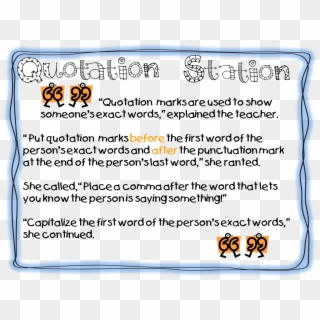 Qq Ot Before - Using Quotation Marks Clipart