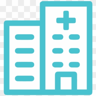 Succeed And Partner With Hospital Blue Icon - Cross Clipart