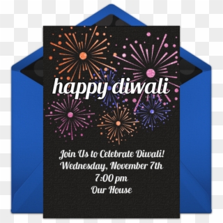 Diwali Fireworks Online Invitation - Fireworks Clipart