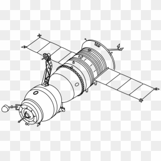 Soyuz Technical Drawing - Satellite Clip Art - Png Download