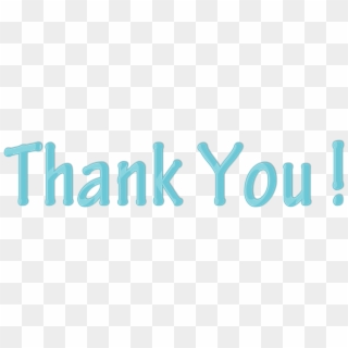 Thank You Cyan Blue Color Clipart - Parallel - Png Download