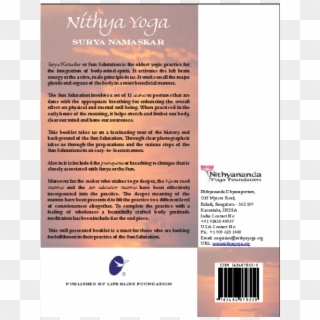 Nithya Yoga Surya Namaskar - Brochure Clipart