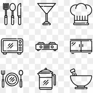 Kitchen - Web Design Line Icon Clipart