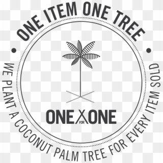One Item One Tree - Minimalist Palm Tree Logo Clipart