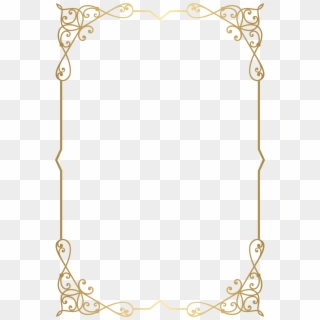 Decorative Frame Border Png Clip Art Image - Gold Floral Frame Png Transparent Png
