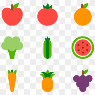 Fruits And Vegetables - Fruits Icons Clipart
