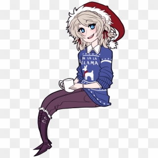 “ It's Ya Girl Luna In An Ugly Christmas Sweater - Anime Girl Christmas Sweater Clipart