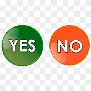 No Transparent Png - Yes No Button Png Clipart
