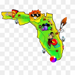 2500 X 1617 5 - Map Of Florida Clipart - Png Download
