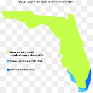 Florida Map Of Köppen Climate Classification - Florida Koppen Climate Classification Clipart