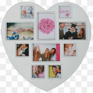 White Plastic Photo Frame - Valokuvakehys Kollaasi Clipart