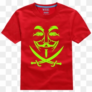 Glowing Pirate Red T-shirt - Pirate Flag Clipart