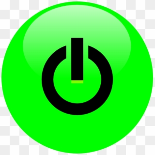 Green Power Button Png - Circle Clipart