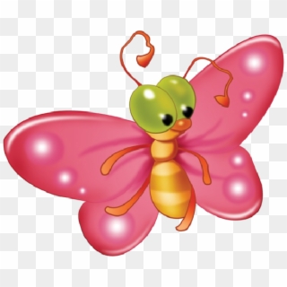 Pin Baby Butterfly Clipart - Transparent Background Cartoon Butterfly Transparent - Png Download