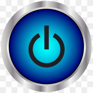 Power Wash Button - Blue Power Button Icon Clipart