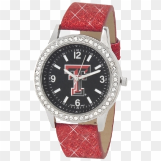 Texas Tech Glitter Watch - Jaeger Lecoultre Automatic Clipart