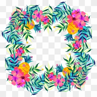 2368 X 2363 4 - Circle Tropical Flowers Png Clipart