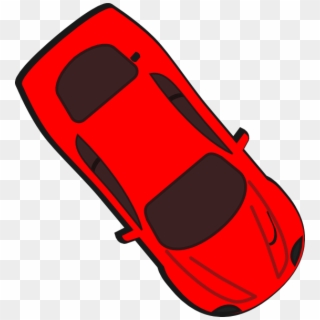 Red Car Vector Top View Clipart