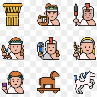 Greek Mythology - Friends Icon Colour Clipart