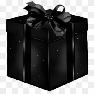 Present Gift Skull Black Bow Box Blackbox Blackgift - Wrapping Paper Clipart