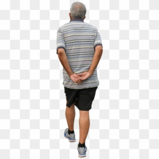 Man Walking, Old Man Cutout, Back - Old People Back Png Clipart