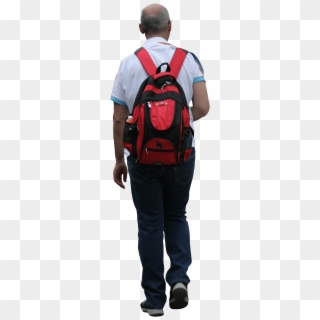 Old Man With Backpack Clipart