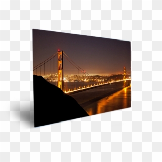 Night Look Golden Gate Bridge - Self-anchored Suspension Bridge Clipart