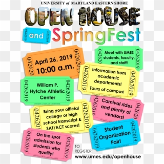 Open House Spring Fest Flyer - Orange Clipart