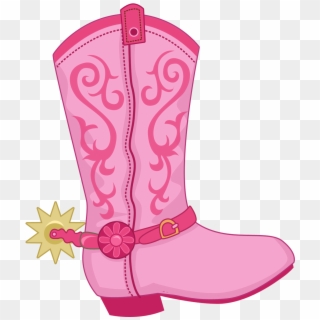 Vector Transparent Library Cowboy Boot Clipart - Pink Cowgirl Boots Clip Art - Png Download