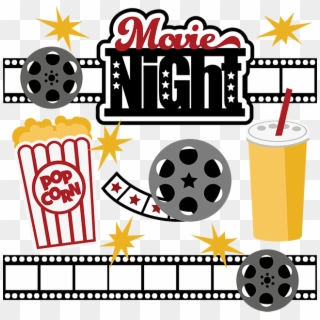 Movie Night Clip Art - Png Download