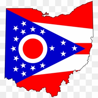 Ohio State Clip Art - Ohio State Flag Map - Png Download