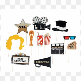 Movie Night Photo Props Clipart