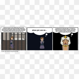 Joseph Storyboard Jail Cell - Joseph In Jail Dream Clipart